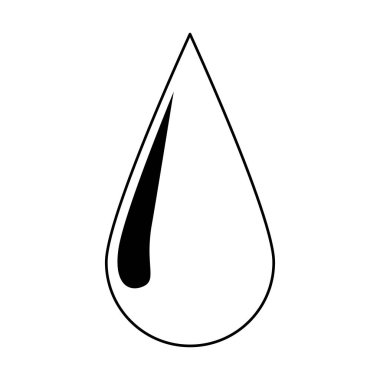 kan damla sembol siyah beyaz izole