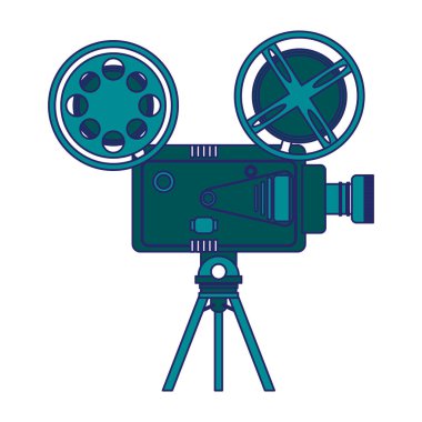 Film profesyonel kamera mavi çizgiler