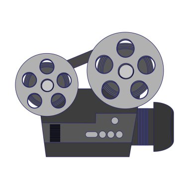 Film profesyonel kamera mavi çizgiler