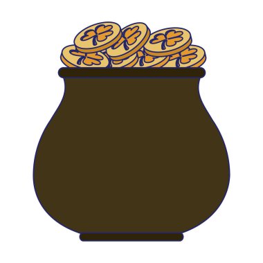 paralar izole karikatür mavi çizgiler pot