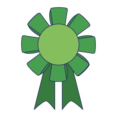 Şerit madalya simgesi mavi çizgiler Ödülü