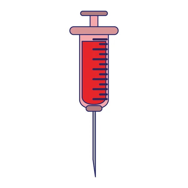 Seringue de sang symbole médical — Image vectorielle