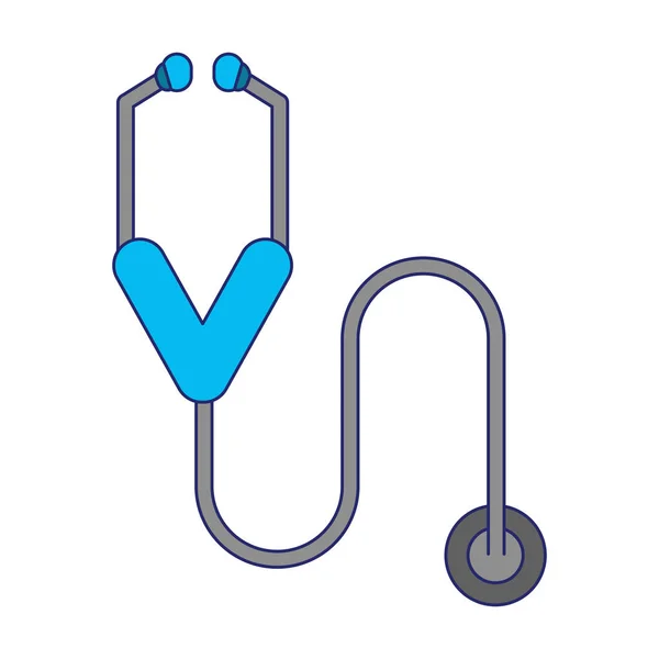 Estetoscopio médico símbolo aislado — Vector de stock