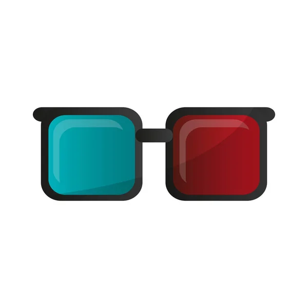 Okulary 3D kino na białym tle — Wektor stockowy