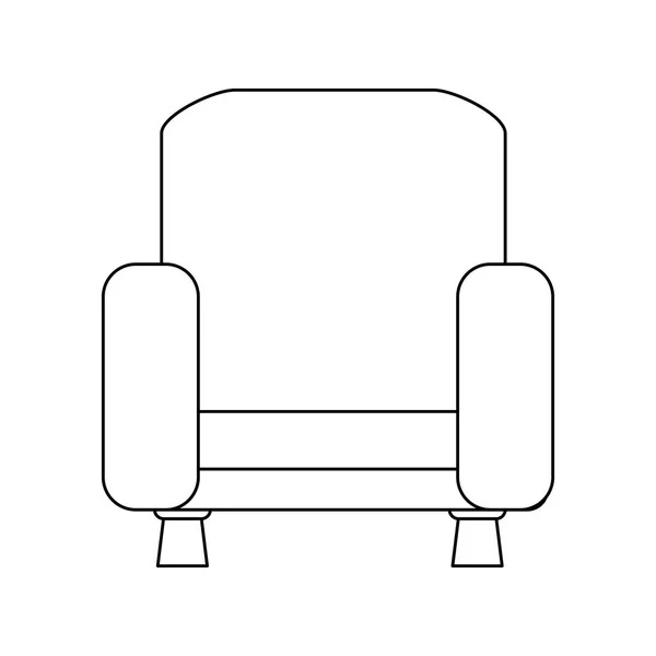 Bioscoop fauteuil geïsoleerd in zwart-wit — Stockvector