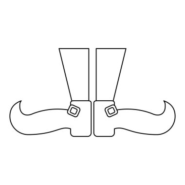 St patricks elf bot çizgi film siyah-beyaz