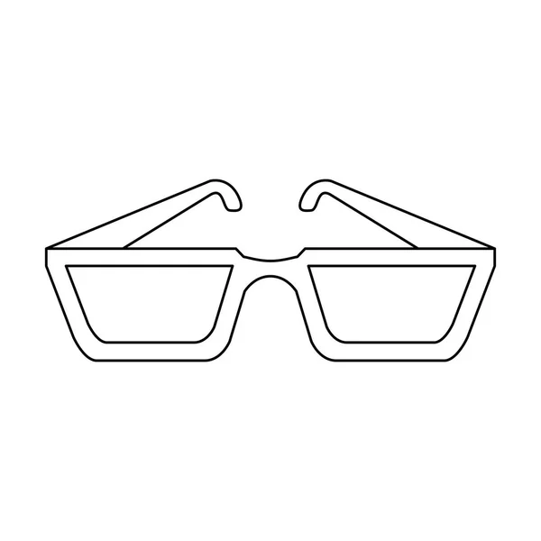 Kino 3D Brille isoliert in schwarz und weiß — Stockvektor