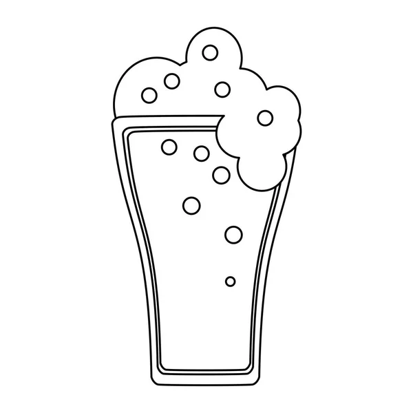 St patricks tazza di birra verde in bianco e nero — Vettoriale Stock