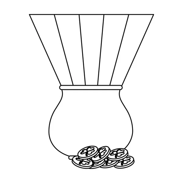 Svatého Patrika karikatur v černé a bílé — Stockový vektor
