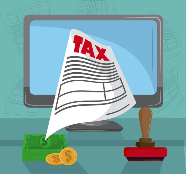 Impôt jour de paie du gouvernement — Image vectorielle