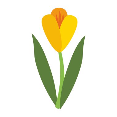 Güzel çiçek karikatür izole