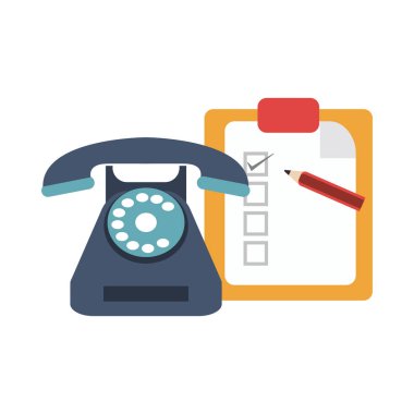 Denetim listesi Pano ve kalem telefon simgesiyle