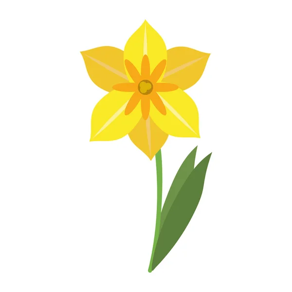 Krásná květina kreslený, samostatný — Stockový vektor