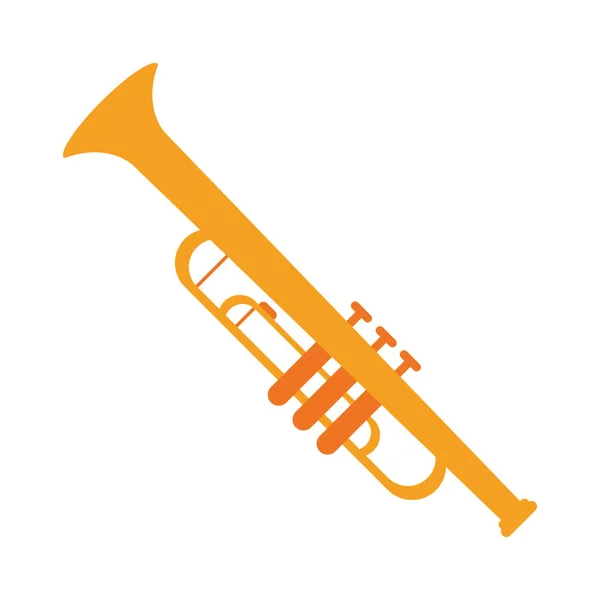 Instrument de musique trompette symbole — Image vectorielle