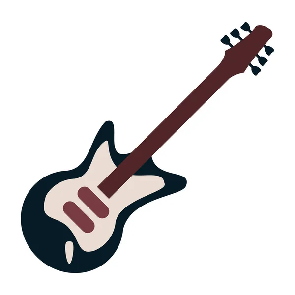 Música guitarra eléctrica símbolo — Vector de stock