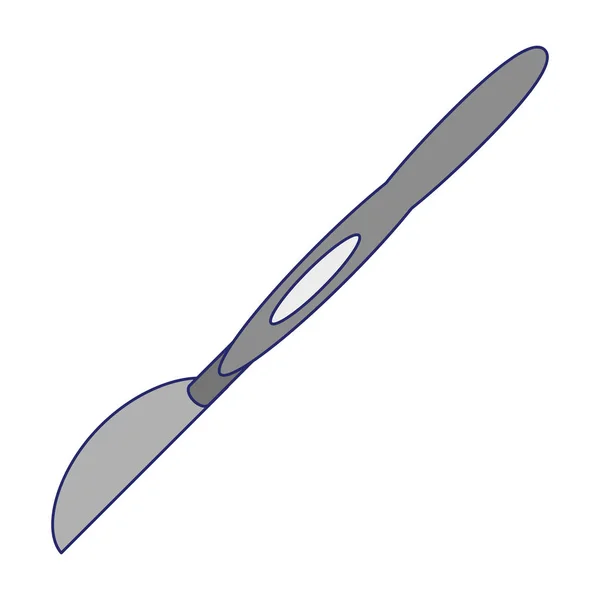 Surgical knife medical utensil blue lines — Stock Vector