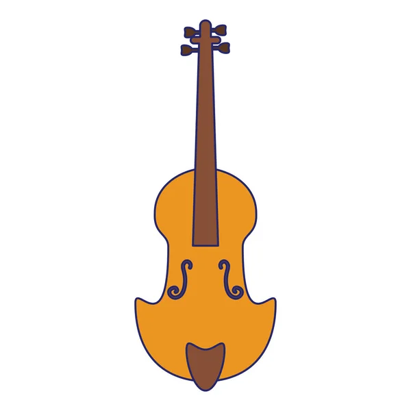 Muziek instrument viool blauwe lijnen — Stockvector