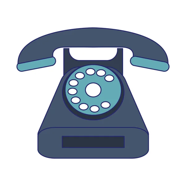 复古电话符号蓝线 — 图库矢量图片