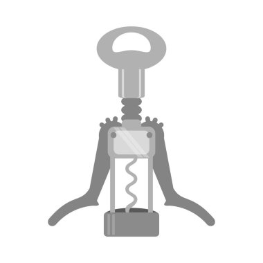 İzole şarap tirbuşon sembolü