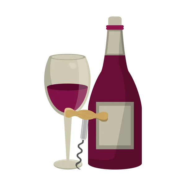 Wino i gastronomia koncepcja — Wektor stockowy