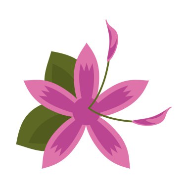 Güzel çiçek cartoom izole