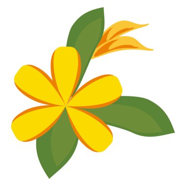 Güzel çiçek cartoom izole