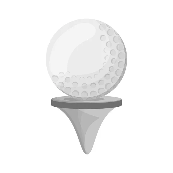 Golfový míček na držitele symbol — Stockový vektor