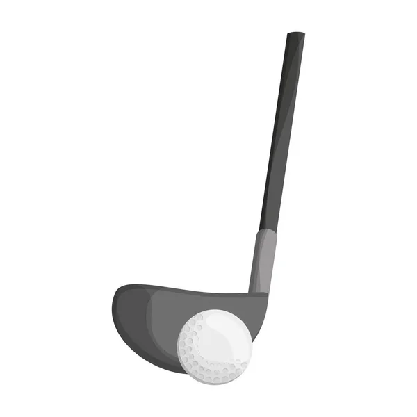 ゴルフ クラブと分離されたボールのシンボル — ストックベクタ