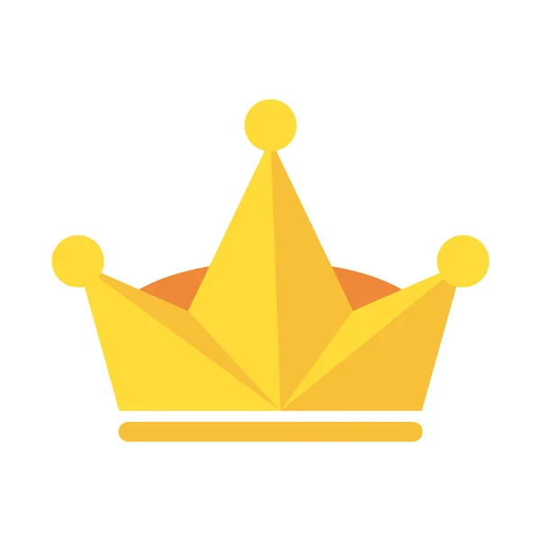 Corona simbolo reale isolato — Vettoriale Stock