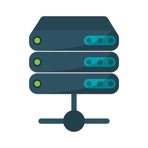 Tecnología de servidores de base de datos símbolo — Archivo Imágenes Vectoriales