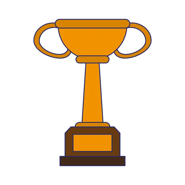 Sport trofeo coppa campionato linee blu — Vettoriale Stock