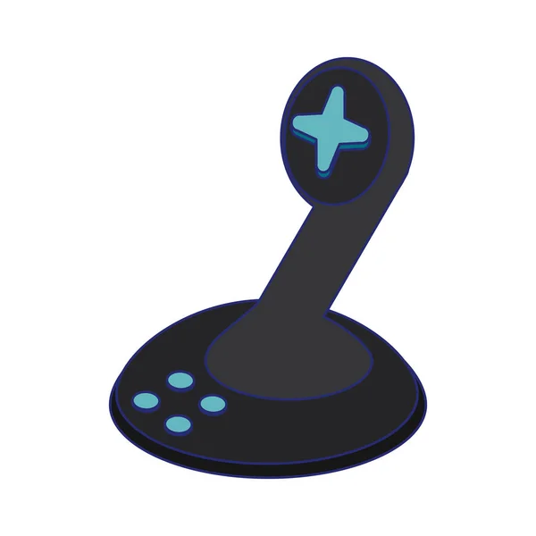 Videojuego joystick controlador líneas azules — Vector de stock