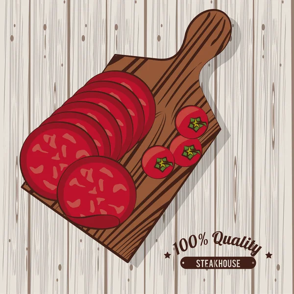 Steakhouse BBQ-poster — Stockvector