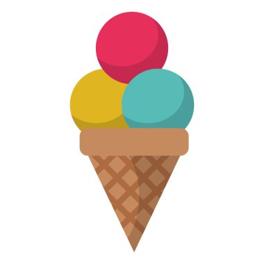 Dondurma külahı üç kapsam ile