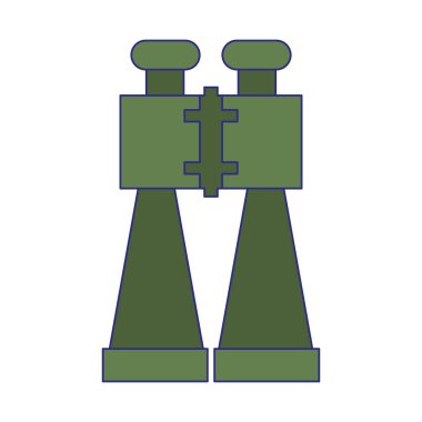 Dürbün kamp ve casus aygıt mavi çizgiler