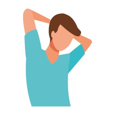 yüzü olmayan adam dinlenme poz