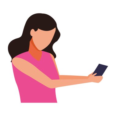 meçhul kız smartphone