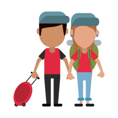 Birkaç turist avatar çizgi film