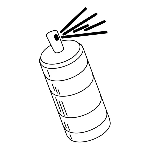 Flacon vaporisateur isolé en noir et blanc — Image vectorielle