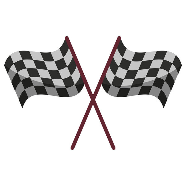 Racing flags crossed symbol