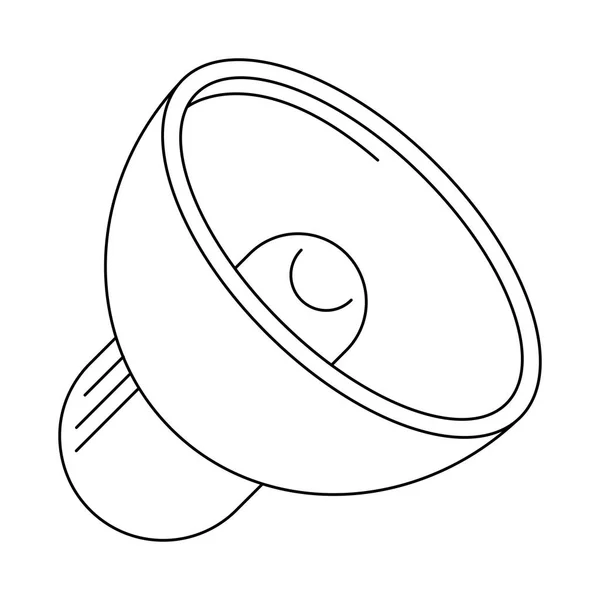 Símbolo de volumen Bullhorn aislado en blanco y negro — Vector de stock