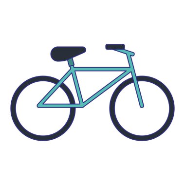 Bisiklet spor araç simgesi mavi çizgiler