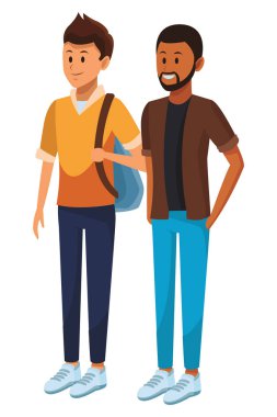 öğrenci ve afroamerican bir adam