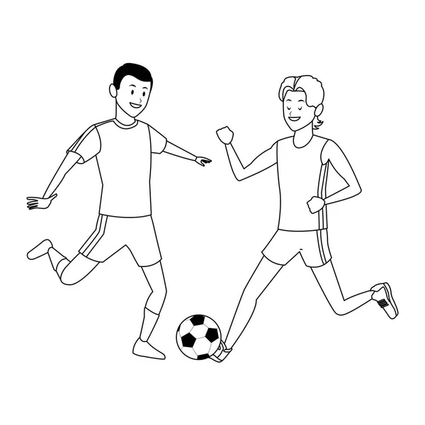 Футболист и спортсмен — стоковый вектор