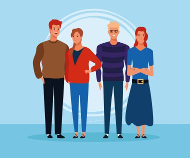 Genç insanlar çizgi film karakteri