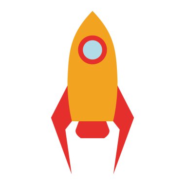 Roket uzay gemisi sembolü izole