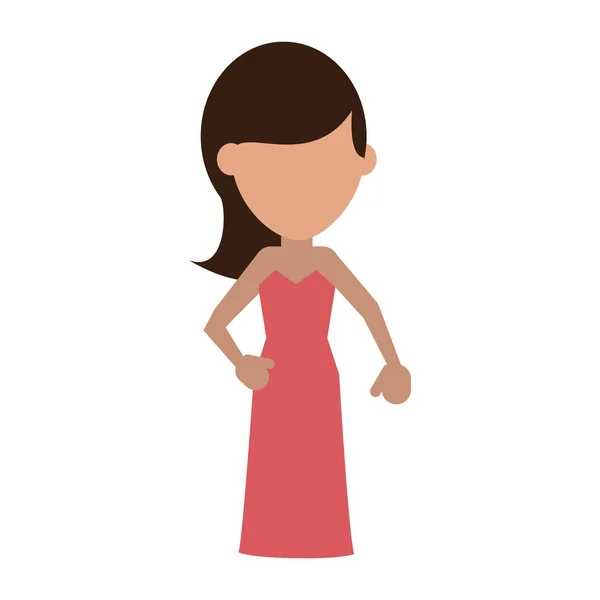 Woman faceless avatar — Stock Vector