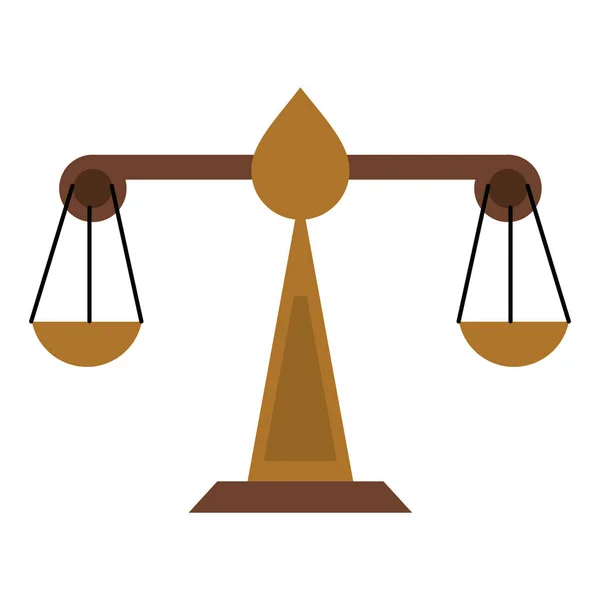 Justiça equilíbrio símbolo isolado —  Vetores de Stock