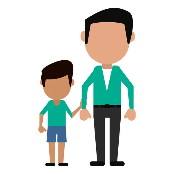Aile avatar meçhul karikatür — Stok Vektör