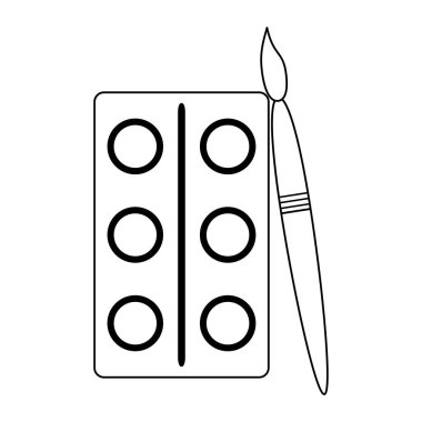 Okul gereçleri ve malzemeleri siyah beyaz